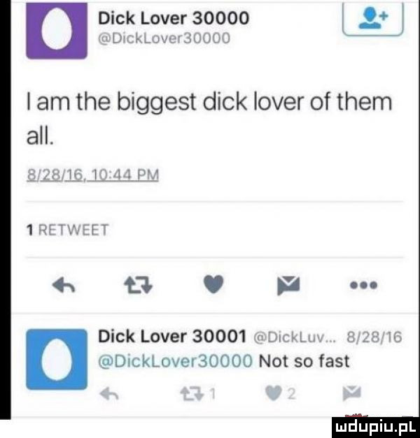 dick lover      l r l ll l lu ułud lam tee biggest dick lover of them all. ire lweet    v dick lover       mm   dnckloversoooo not so fast