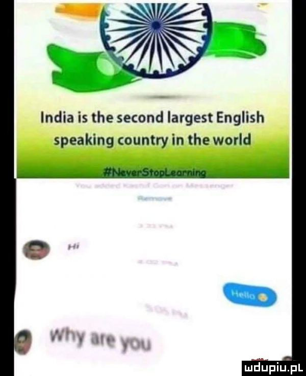 india is tee second largest english speaking country in tee wored w jh t lh