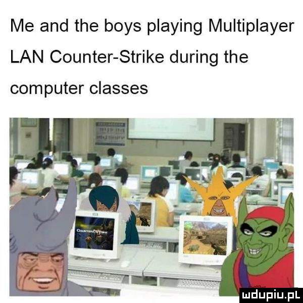 me and tee boks plażing multiplayer lan counter strike during tee computer classes
