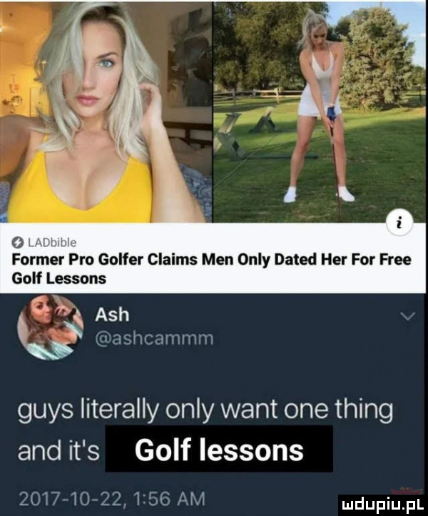 farmer pro goffer claims men orly dated her for free golf lessons a ﬂ x i ach c vasllcammm grys literalny orly want one thing and it s golf lessons              am