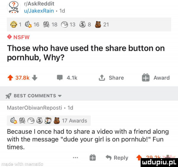 r askreddit u jakexrain m        cﬂis f         onsfw those who hace used tee stare button on pornhub wdy faxakł i    k   stare award f best comments v masterobiwanreposll  d   awards because i obce hdd to stare a video with a friend along with tee message dude your gill is on pornhub fan times. w wm