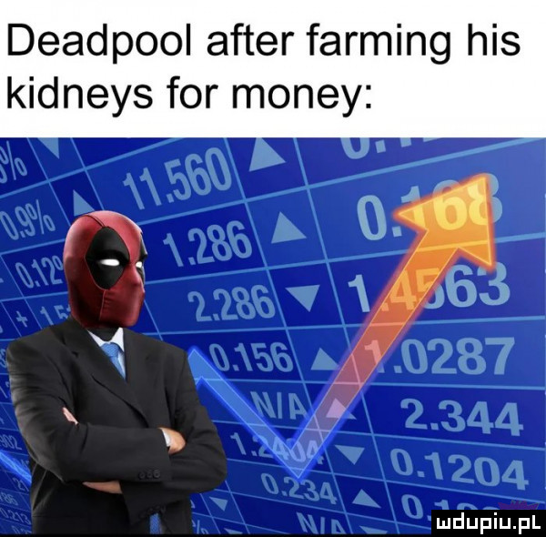 deadpool after forming his kidneys for monzy ludupiu