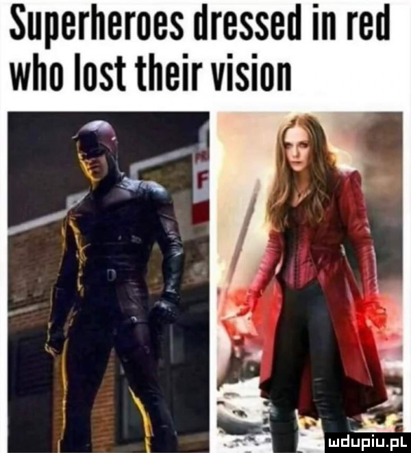 superheroes dressed in red who losttheirvision