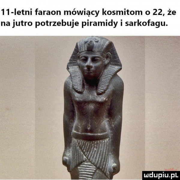 istni faraon mówiący kosmitom o    że na jutro potrzebuje piramidy i sarkofagu. ludu iu.  l