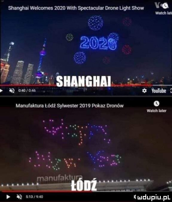 shanghai wekmnns      with speclawlar drone liwii show v. wan m ą  mm i