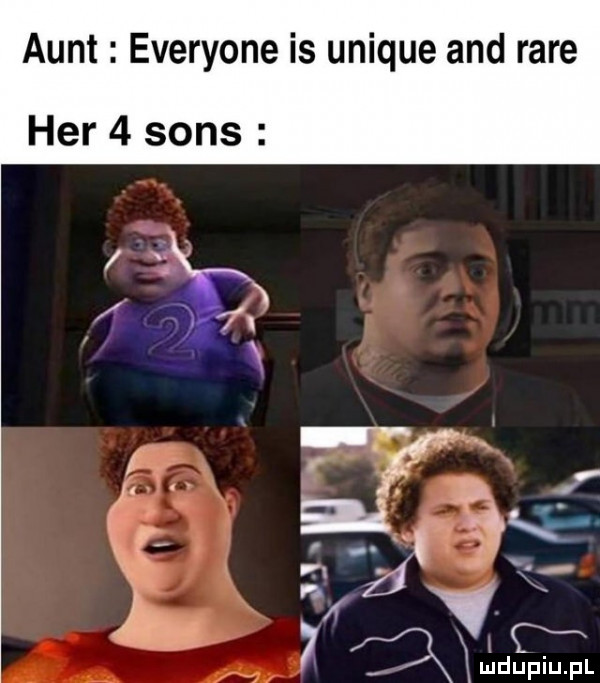 aunt everyone is unique and rabe her   sens