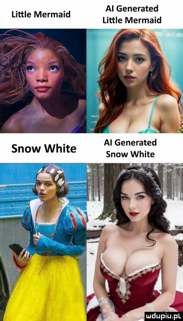 ai generated littré mermaid littré mermaid al generated snow white snow white
