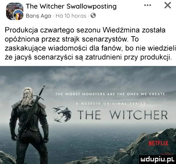 tee witcher swallowposting x borisagcl hoiohoics e produkcja czwartego sezonu wiedźmina została opóźniona przez strajk scenarzystów. to zaskakujące wiadomości dla fanów bo nie wiedzieli że jacyś scenarzyści są zatrudnieni przy produkcji