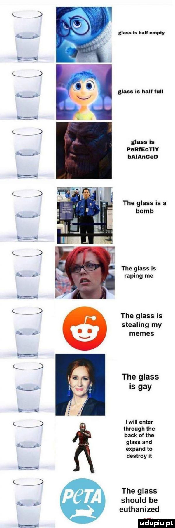 t  r. abakankami n u empty gau il hnﬂ lill gau il perfectiv baiancan tee glass is a bomb tee glass is racing me tee glass is sterling my memes tee glass is gay i will enter through tee beck of me glass and expand to destroy it tee glass should be euthanized