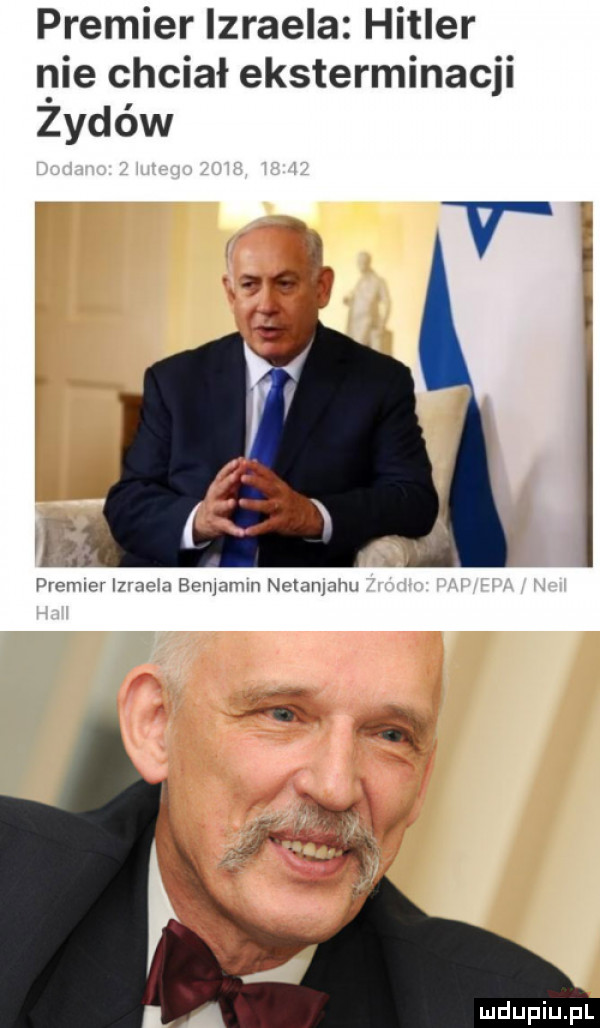 premier izraela hitler nie chciał eksterminacji z-dów t v u   no w rp w w m erem am