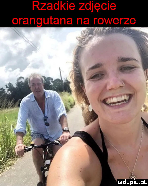 rzadkie zdjęcie orangutana na rowerze. o mdupu pl
