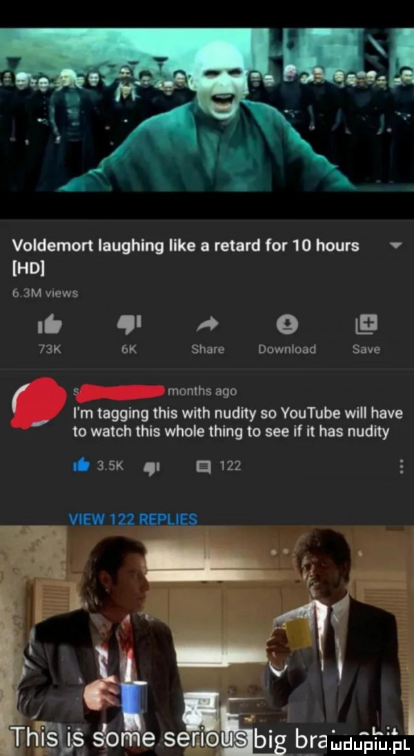 voldemort laughing like a retard for    hours hd  m views i.      ex siale dowmoad sade s momos ago i m tagging tais with nudity so voutube will hace to wajch tais wiole thing to sie if it has nudity łask.     view     replies
