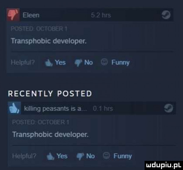ellen transphoblc developer. łyes na finny recently posted kdhng peasants xs   transphobic developer. yes na finny