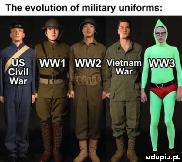 tee evolution of milibary uniforms   e us ww  ww  vietnam civil war war um pra l l i ww   t m t