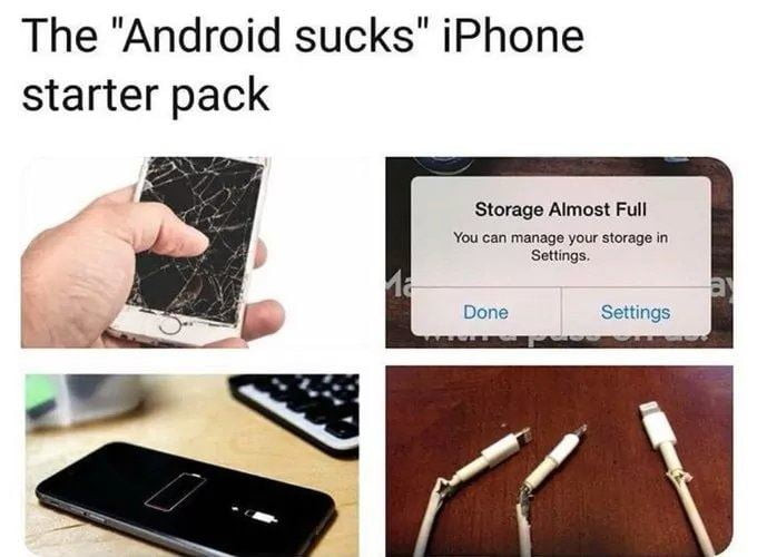 tee android sucks iphone starter peck storage almost full y-u cen manage your slovage m sailings dane senmgs