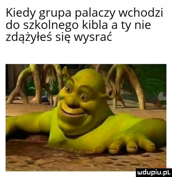 kiedy grupa palaczy wchodzi do szkolnego kibla a ty nie zdążyłeś się wysrać