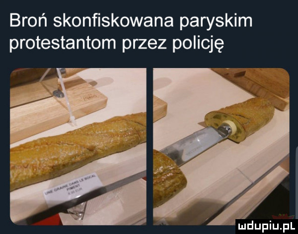 broń skonfiskowana paryskim protestantom przez policję r