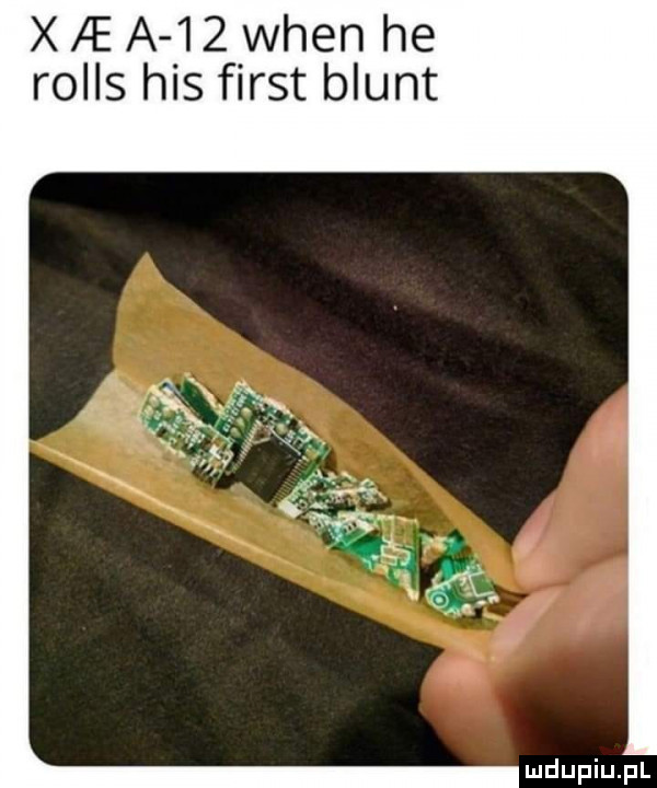 x e a    wien he rolls his fiest blunt