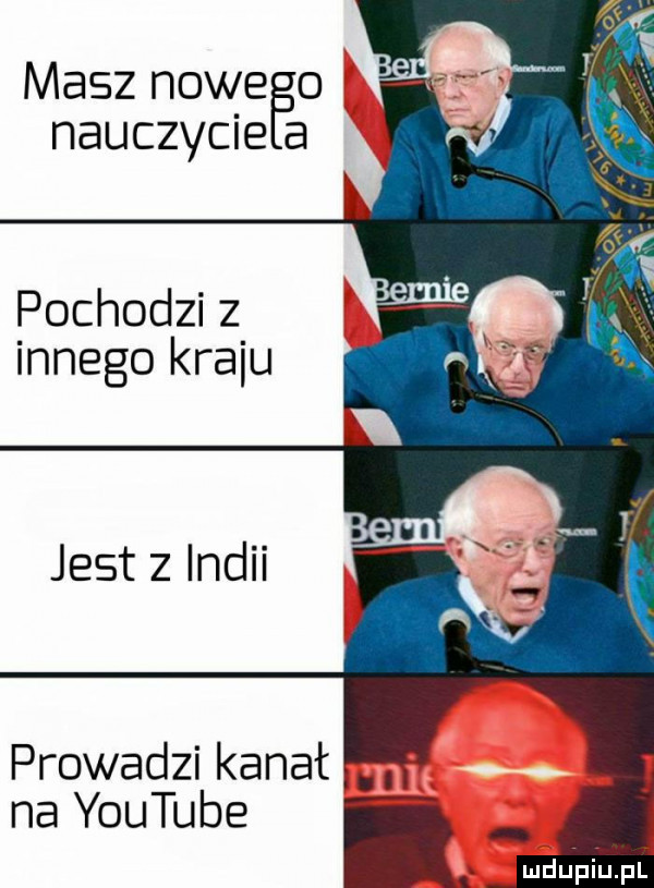 masz nowego nauczycie a pochodzi z innego kraju. l jest z indii prowadzi kanał na youtube ludurpirupl