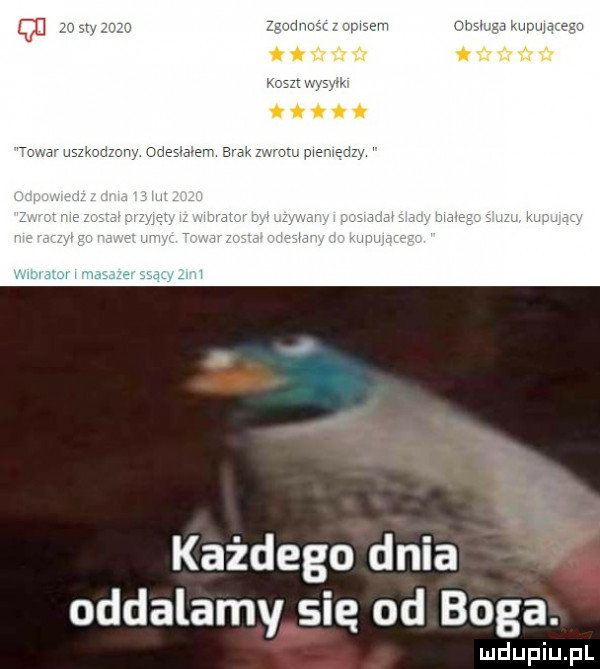 każdego dnia oddalamy się od boga