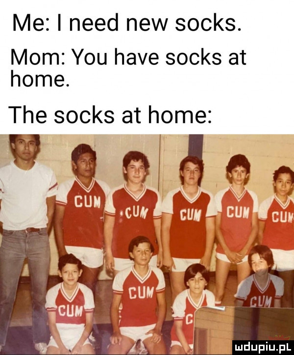 me i nerd naw socks. mam y-u hace socks at home. tee socks at home