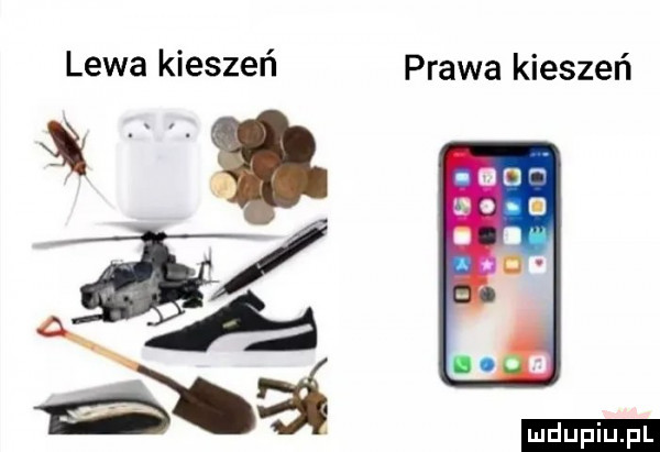 lewa kieszeń prawa kieszeń