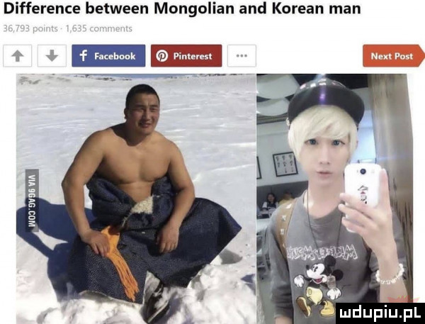 difference between mongolian and korman man