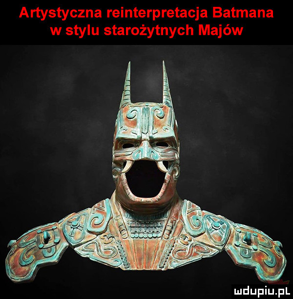artystyczna reinterpretacja batmana w stylu starożytnych majów