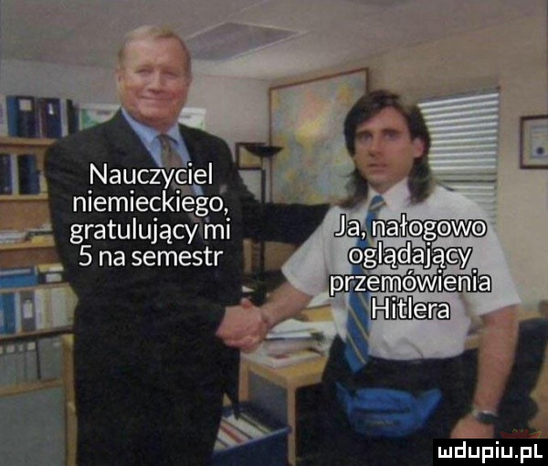 nauczyciel niemieckiego gratulujący mi   na semestr