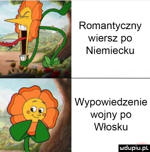 romantyczny wiersz po niemiecku wypowiedzenie wojny po włosku ludu iu. l