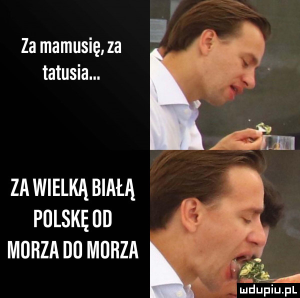 za mamusię za tatusia. za wielką białą pulskędd morza du morza l ludupiu. fl   q