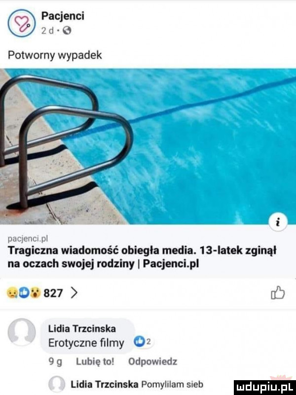 pacjenci   i   potworny wypadek menu tragiczna wiadomość obiegla media.    latek zginal na oczach swojej rodziny pacjencipl       b lidia trzcinska erotyczne filmy   gg lubiewo odpowiedz lidia trzcinska pomyhlam sieb