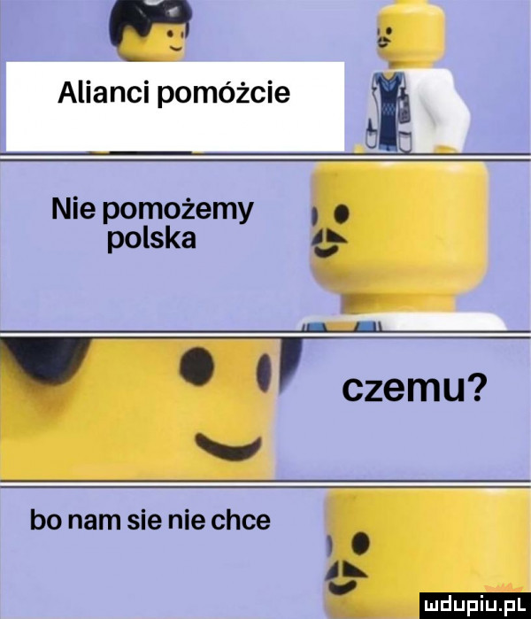 alianci pomóżcie   nie pomożemy. abakankami polska e u. l. abakankami i czemu v bo nam sie nie chce i. ludu iu. l