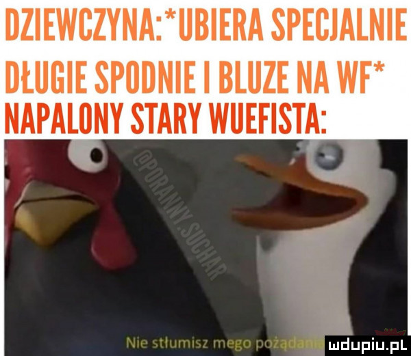 dziewczynatiibiera speelalnie długie spadnie i bluze na wf napalllny stary wiiefista j lud upiupl