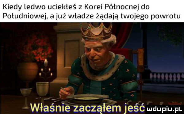 kiedy ledwo uciekłeś z korei północnej do południowej a już władze żądają twojego powrotu n. abakankami. abakankami. właśnie zacząłem jeść me