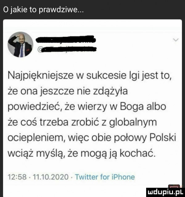 o jakie to prawdziwe. najpiękniejsze w sukcesie igi jest to że ona jeszcze nie zdążyła powiedzieć że wierzy w boga albo że coś trzeba zrobic z globalnym ociepleniem więc obie połowy polski wciąż myślą że mogą ją kochać. i    li w      timer for iphone mdupiięl