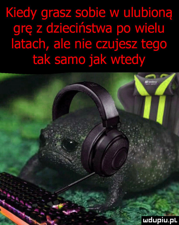 kiedy grasz sobie w ulubioną grę z dzieciństwa po wielu latach ale nie czujesz tego tak samo jak wtedy