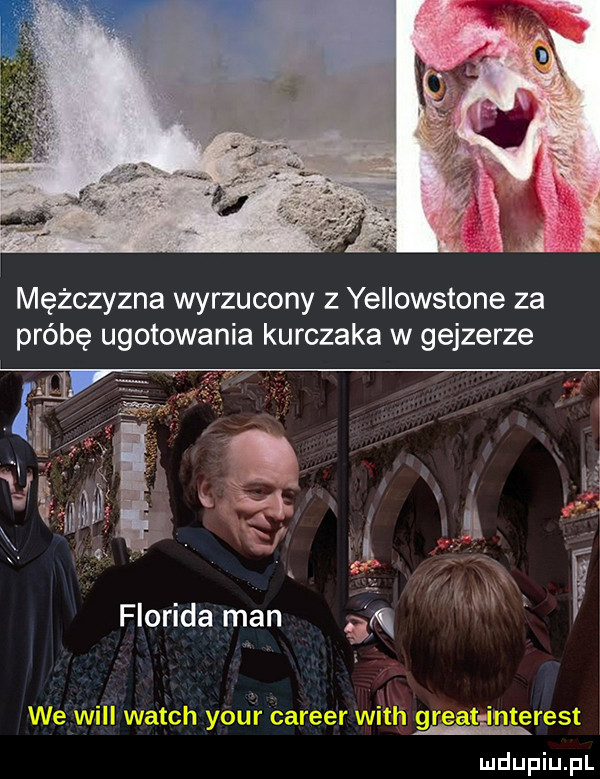 mężczyzna wyrzucony z yellowstone za próbę ugotowania kurczaka w gejzerze