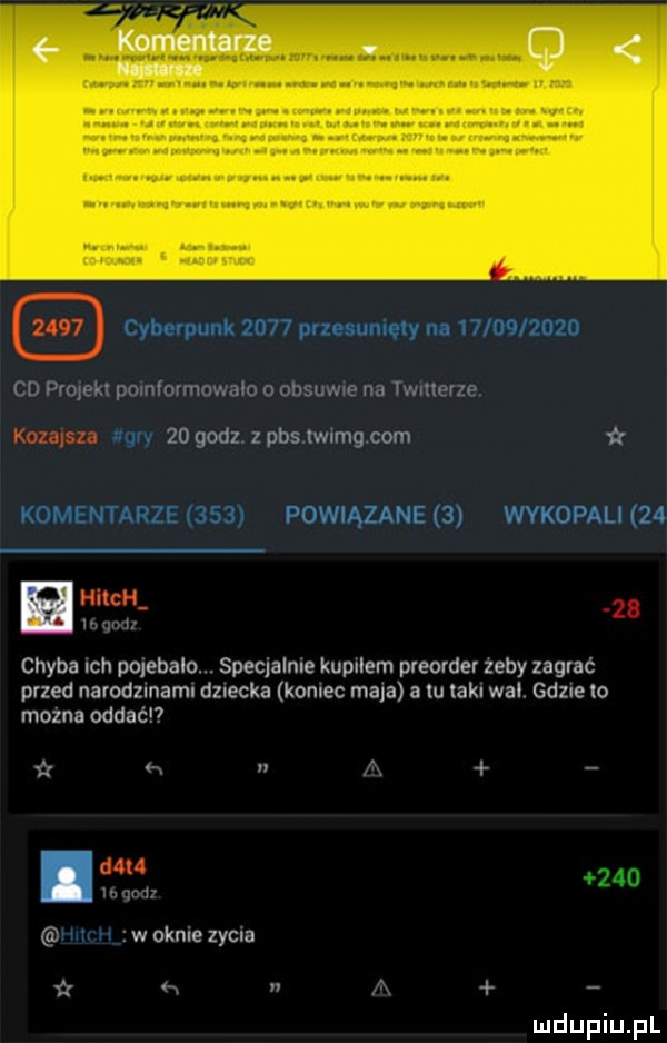 kuzaysza u l. max mel m     chyba ich polebalo speqalme kupnem preorder zeby zagrac przed navcdzmamw d uecka kojec maja a m lakl wal gdzie lo mozna oddac d  ł w akme zbm