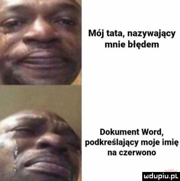 mój tata nazywający mnie błędem dokument word podkreślający moje imię na czerwono ludu iu. l