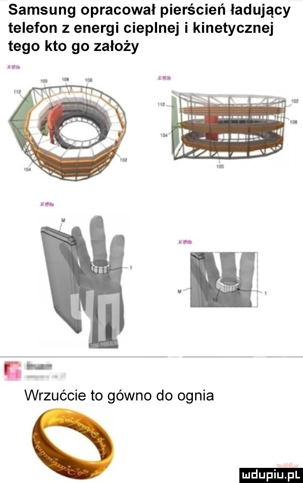 samsung opracował pierścień ładujący telefon z energi cieplnej i kinetycznej tego kto go założy   wrzućcie to gówno do ognia ludu iu. l