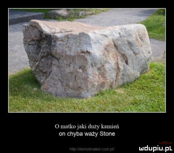 o matko jak duzy kauueń on chyba wazy stone