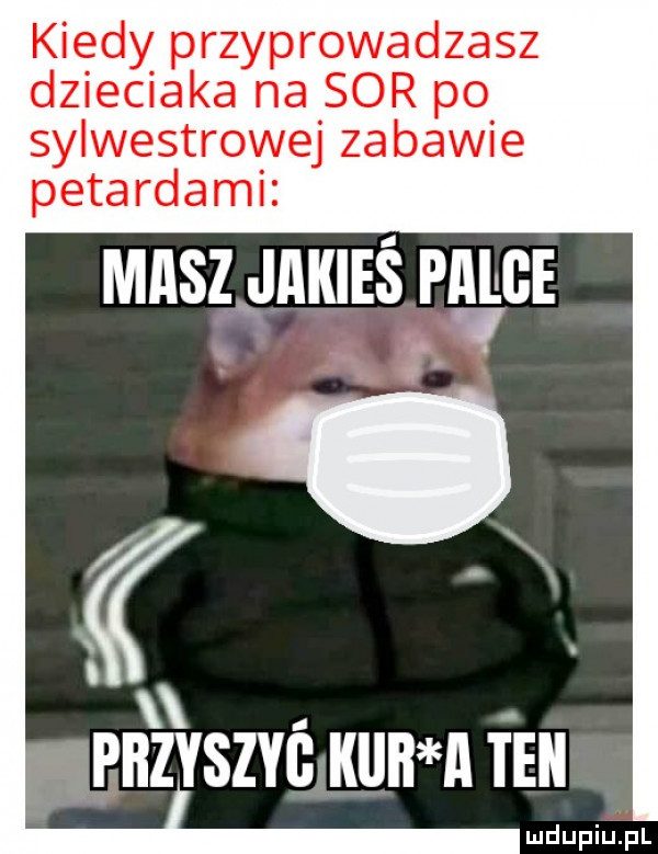 kiedy przyprowadzasz dzieciaka na sor po sylwestrowej zabawie petardami masłjakieś piece. abakankami f vizpﬂzyszyg kllﬂﬂ ten