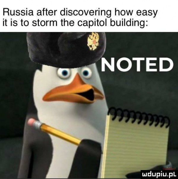 russia after discovering hiw eksy it is to storm tee capitol building