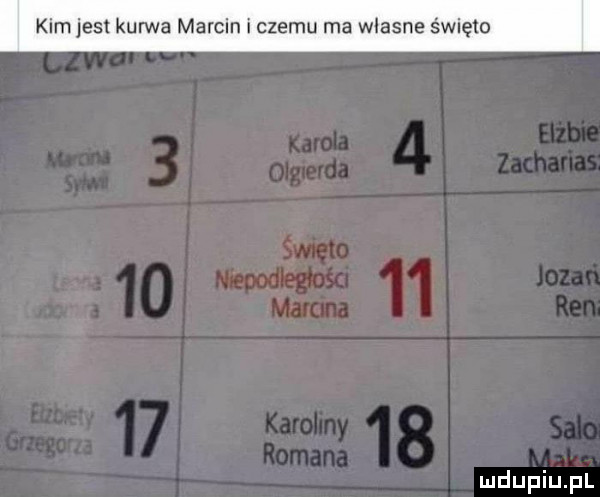 est kurwa marcin i czemu ma własne święto