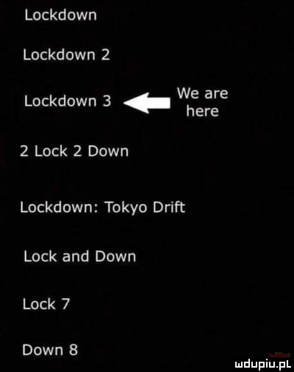 lockdown lockdown   lockdown   wheeęere   look   down lockdown tokio drift look and down look   down