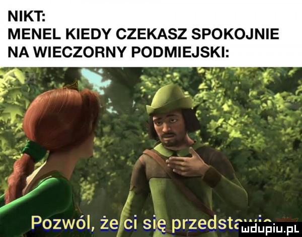 nikt menel kiedy czekasz spokojnie na wieczorny podmiejski. na lc ludupiu. pl