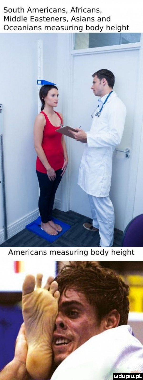 south americans africans miodle easteners alians and oceanians measuring body height fm ludu iu. l