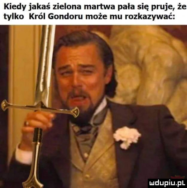 kiedy jakaś zielona martwa pala się pruje że tylko król gondoru może mu rozkazywać