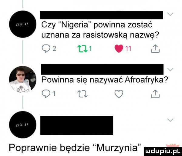 czy nigeria powinna zostać uznana za rasistowską nazwę           a powinna się nazywać afroafryka      poprawnie będzie murzania